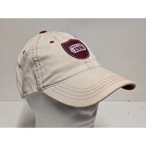 Cinch Jeans Fitted Flexfit White Burgundy Hat Cap Western Ranchwear Rodeo S/M